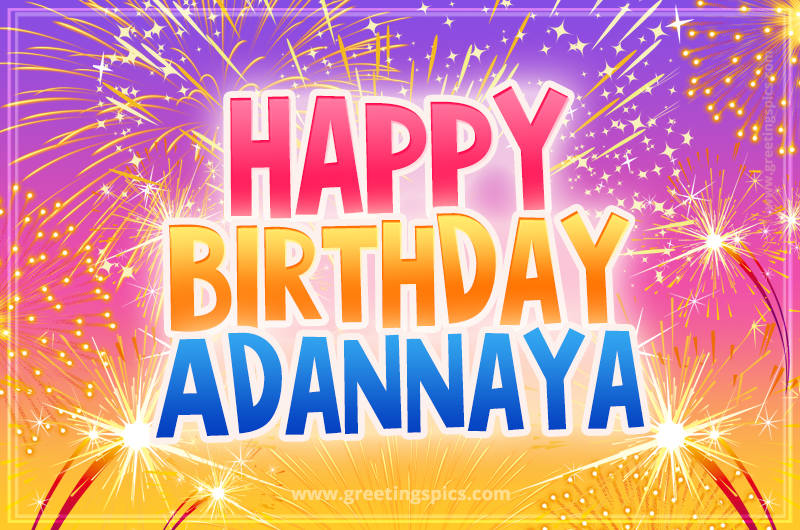 Happy Birthday Adannaya Picture with fireworks