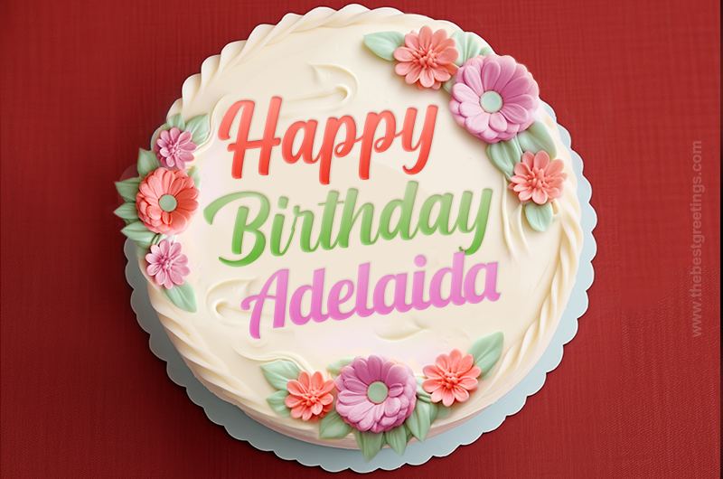 Happy Birthday Adelaidа Cake Image With Name