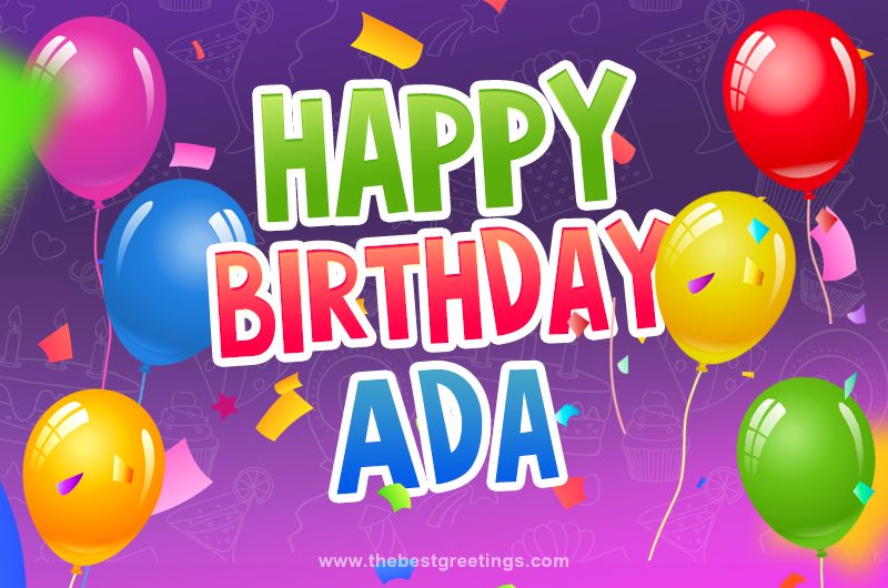 Happy Birthday Adа Festive Greeting Card