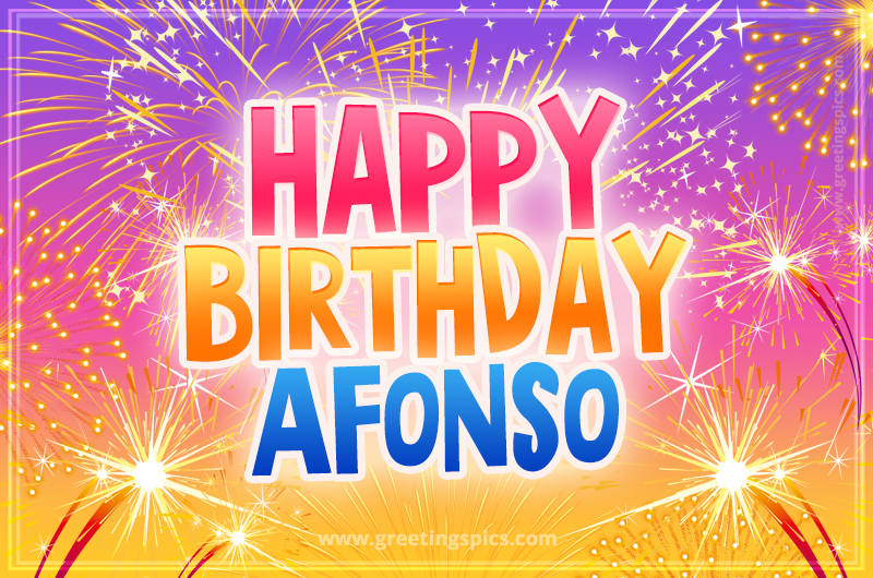 Happy Birthday Afonso Picture with fireworks