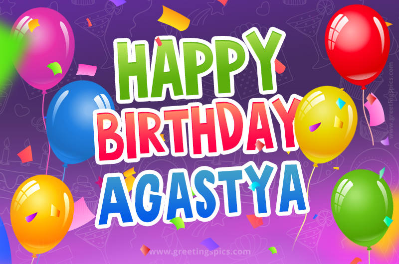 Happy Birthday Agastya Festive Greeting Card