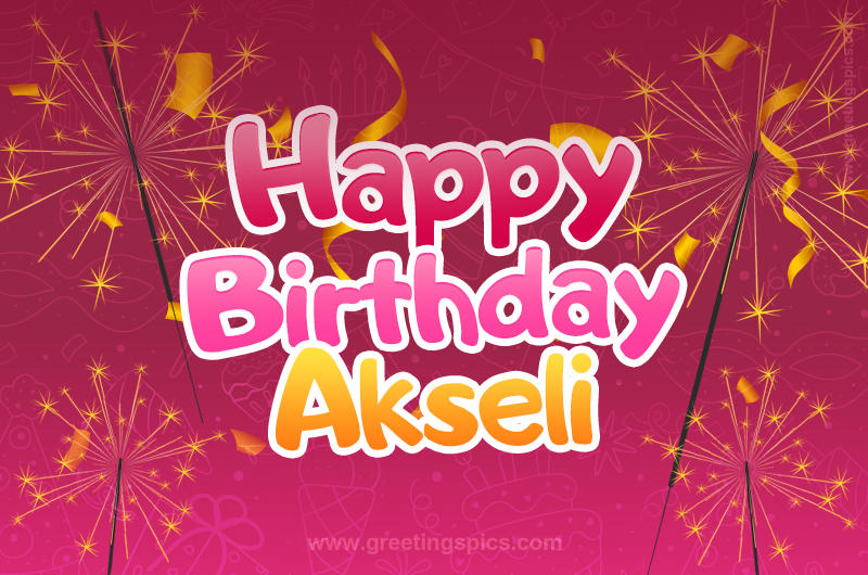 Happy Birthday Akseli Image with sparklers