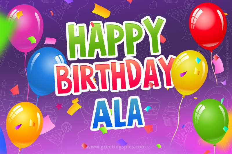 Happy Birthday Ala Festive Greeting Card