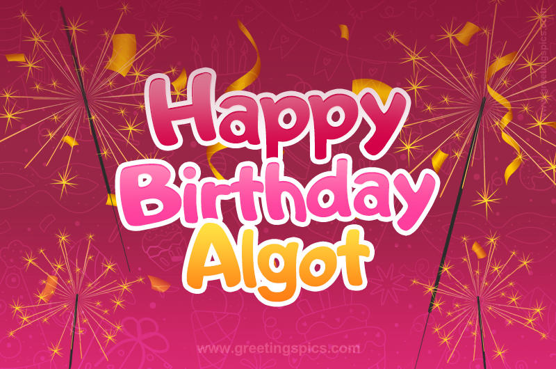 Happy Birthday Algot Image with sparklers