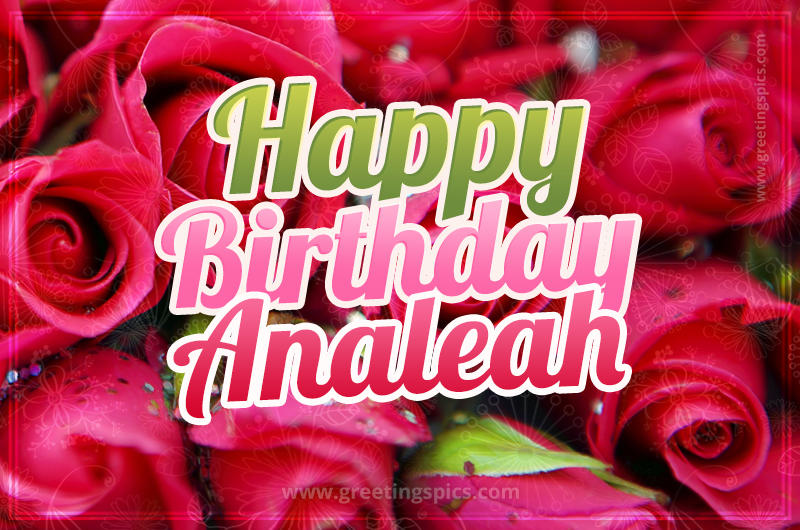 Happy Birthday Analeah beautiful Image with red roses