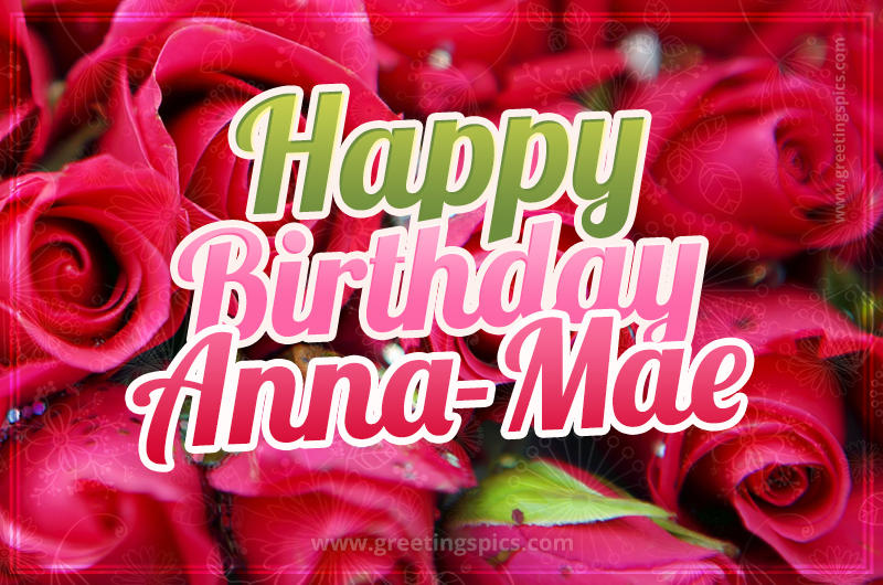 Happy Birthday Anna-Mae beautiful Image with red roses