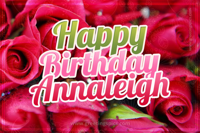 Happy Birthday Annaleigh beautiful Image with red roses