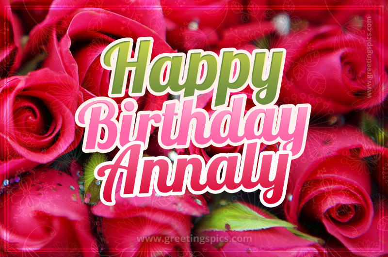 Happy Birthday Annaly beautiful Image with red roses