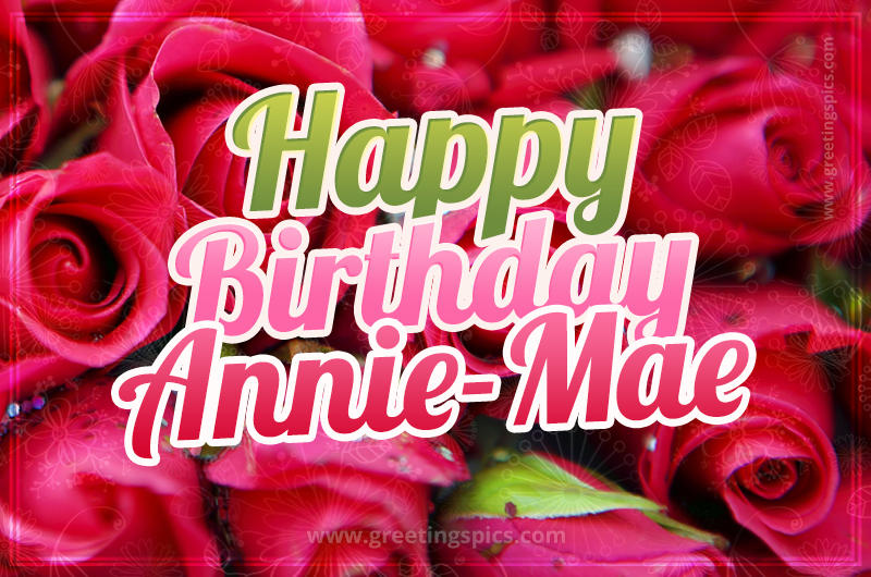 Happy Birthday Annie-Mae beautiful Image with red roses