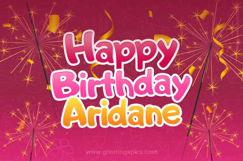 Happy Birthday Aridane Image with sparklers