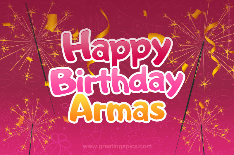 Happy Birthday Armas Image with sparklers