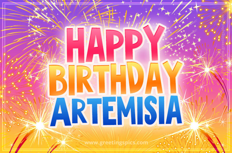 Happy Birthday Artemisia Picture with fireworks