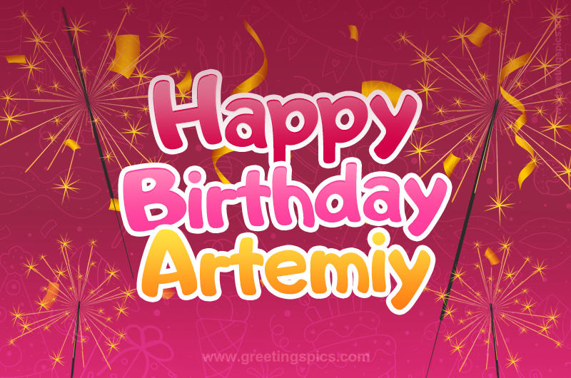 Happy Birthday Artemiy Image with sparklers