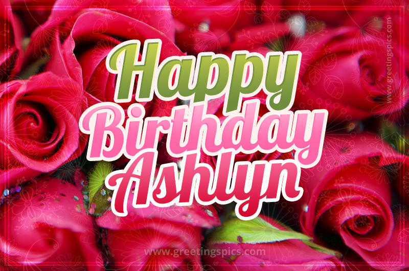 Happy Birthday Ashlyn beautiful Image with red roses