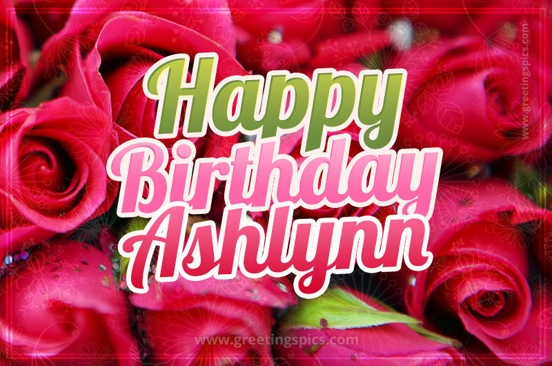 Happy Birthday Ashlynn beautiful Image with red roses