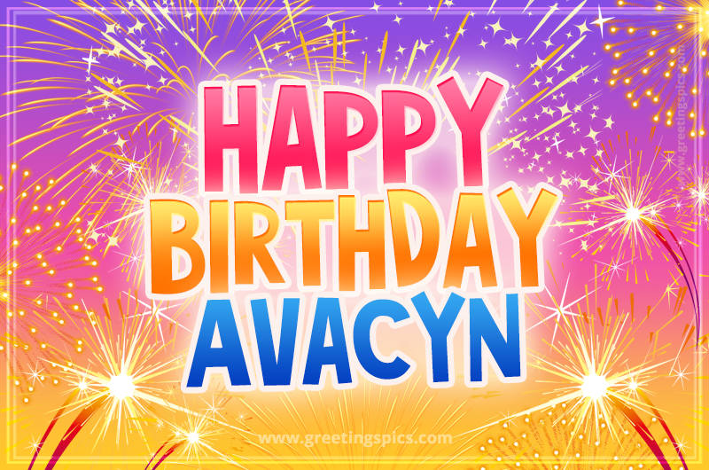 Happy Birthday Avacyn Picture with fireworks