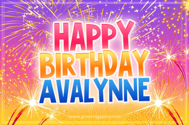 Happy Birthday Avalynne Picture with fireworks