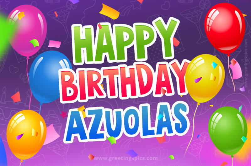 Happy Birthday Azuolas Festive Greeting Card