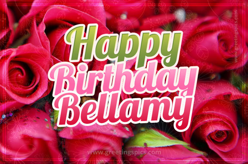 Happy Birthday Bellamy beautiful Image with red roses