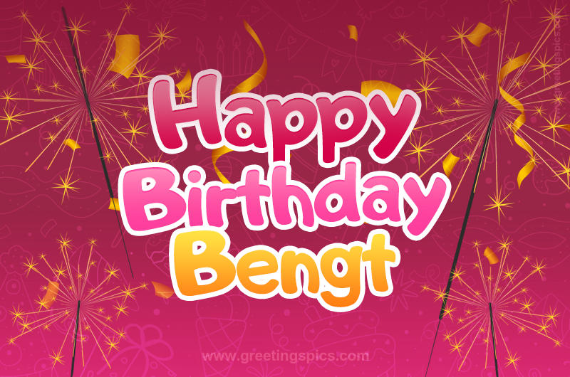 Happy Birthday Bengt Image with sparklers