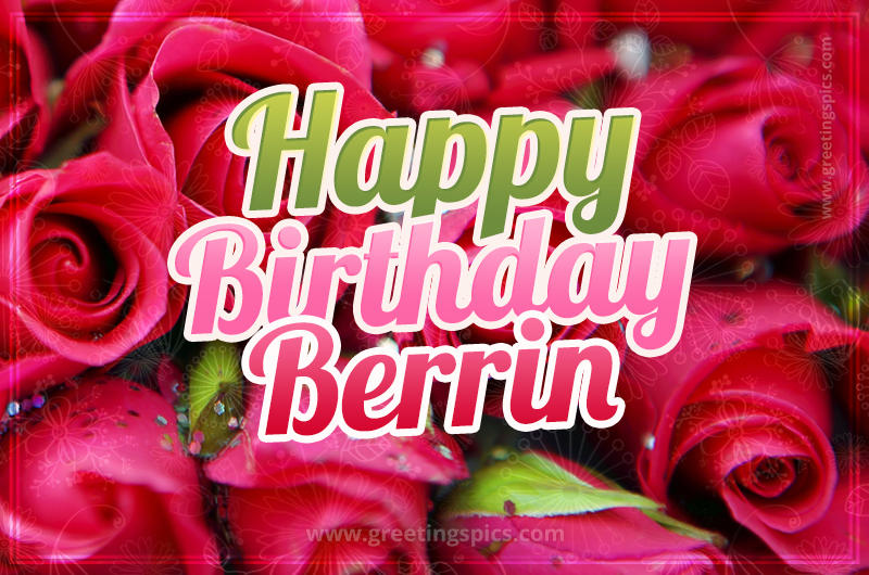 Happy Birthday Berrin beautiful Image with red roses