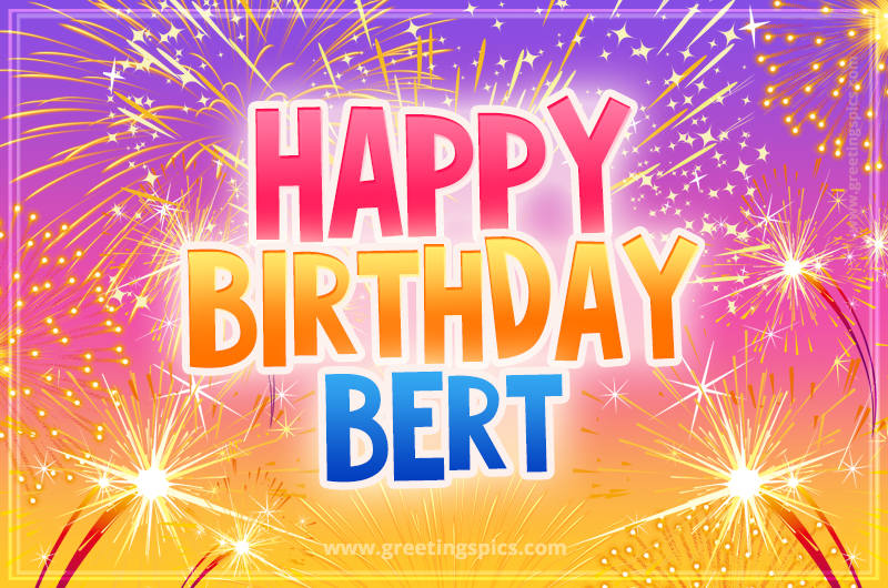 Happy Birthday Bert Picture with fireworks