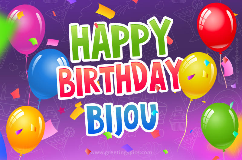 Happy Birthday Bijou Festive Greeting Card