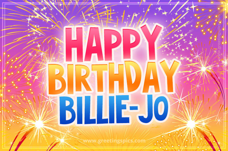 Happy Birthday Billie-Jo Picture with fireworks