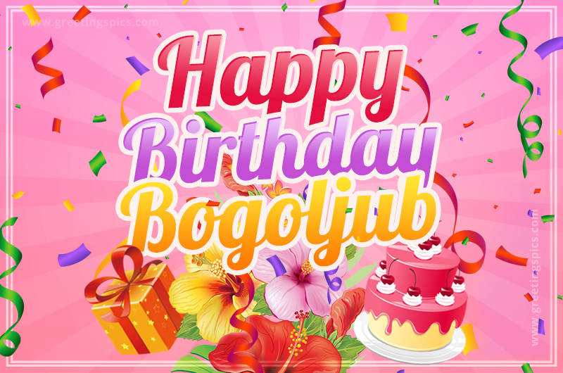 Beautiful Birthday Card for Bogoljub with pink background