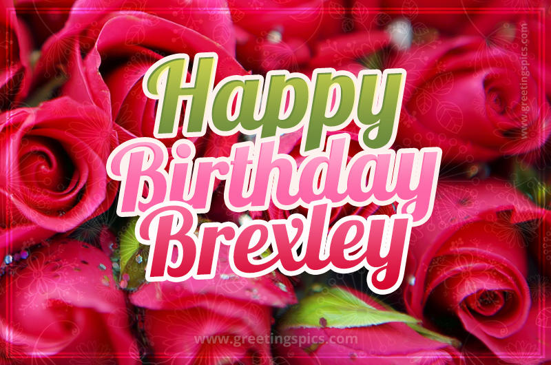 Happy Birthday Brexley beautiful Image with red roses