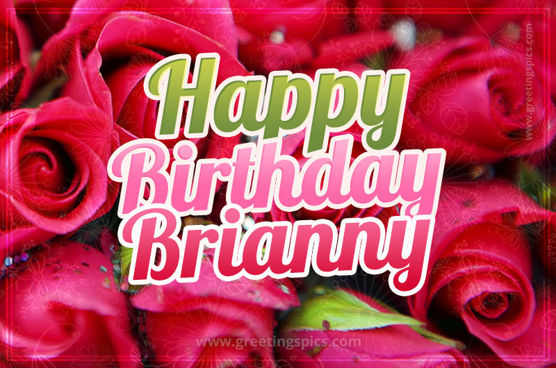 Happy Birthday Brianny beautiful Image with red roses