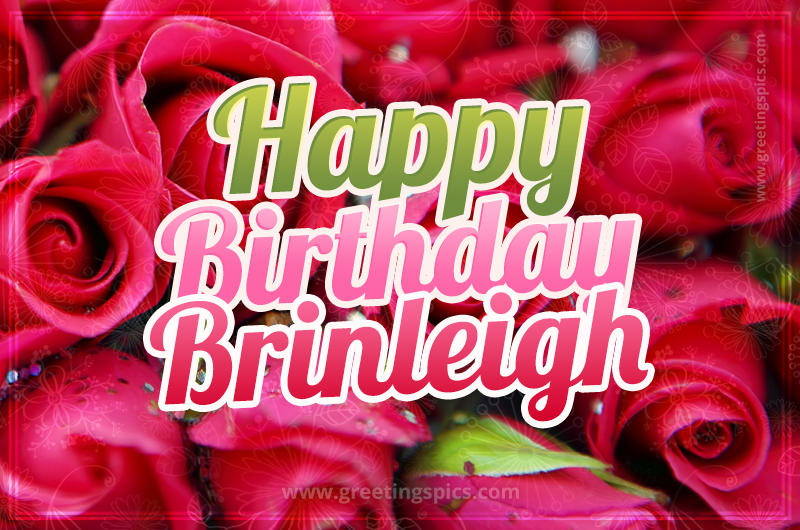 Happy Birthday Brinleigh beautiful Image with red roses