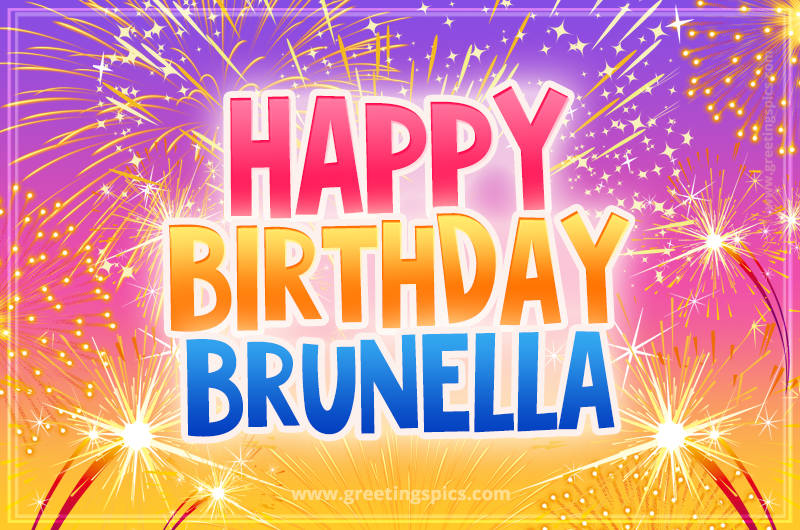 Happy Birthday Brunella Picture with fireworks