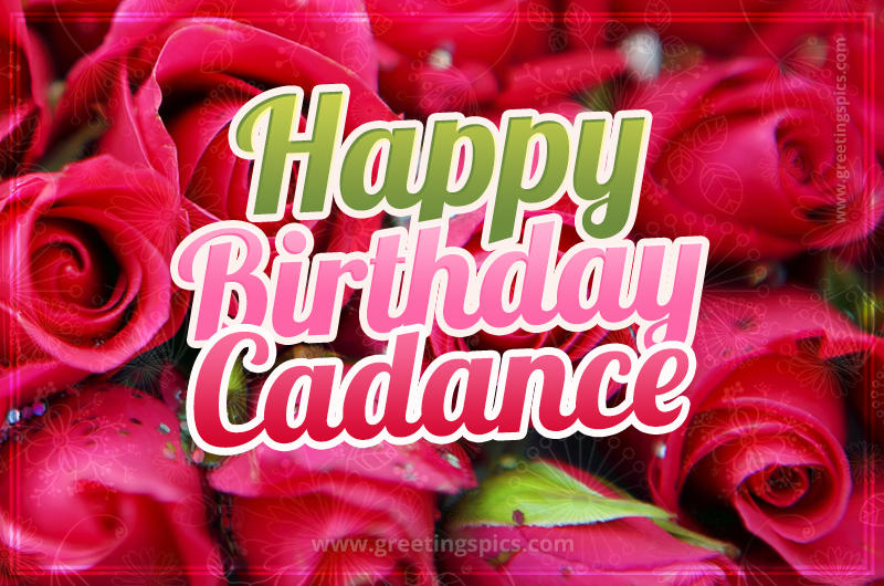 Happy Birthday Cadance beautiful Image with red roses