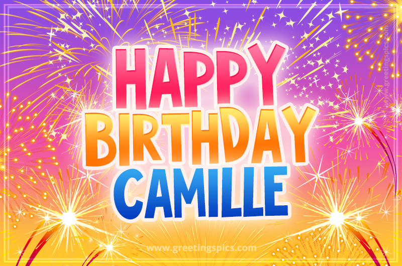 Happy Birthday Camille Picture with fireworks