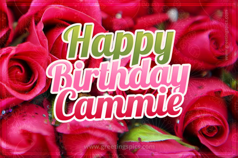 Happy Birthday Cammie beautiful Image with red roses