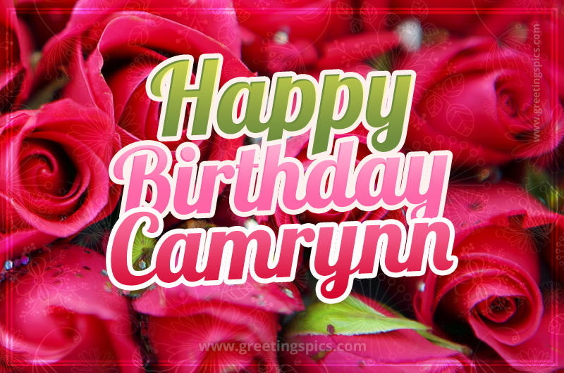 Happy Birthday Camrynn beautiful Image with red roses