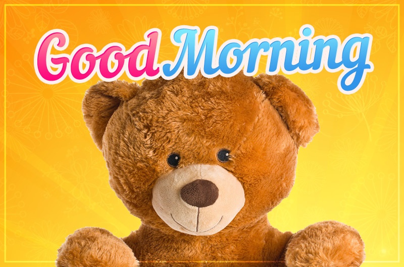 Good Morning image with cute teddy bear