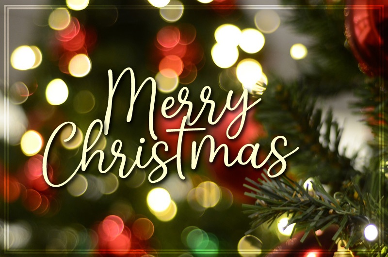 Merry Christmas image with beautiful blurred background