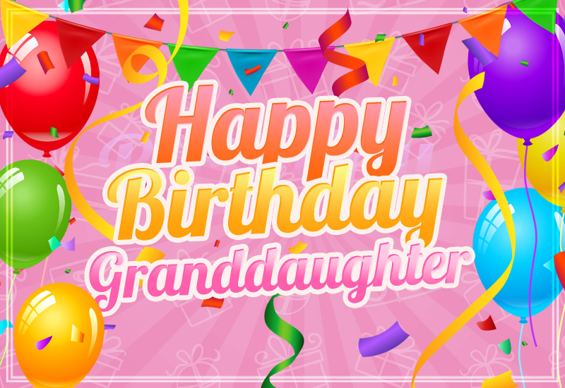 Happy Birthday Granddaughter Image with pink background