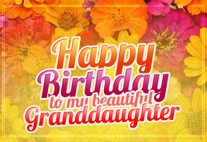 Happy Birthday to my beautiful Granddaughter Picture with colorful flowers
