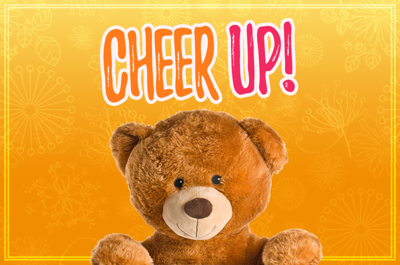 Cheer Up picture with cute teddy bear