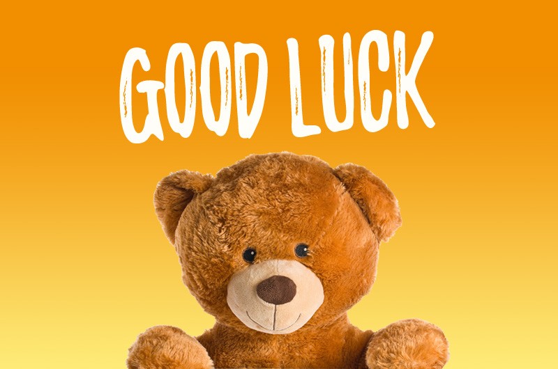 Good Luck Image with teddy bear