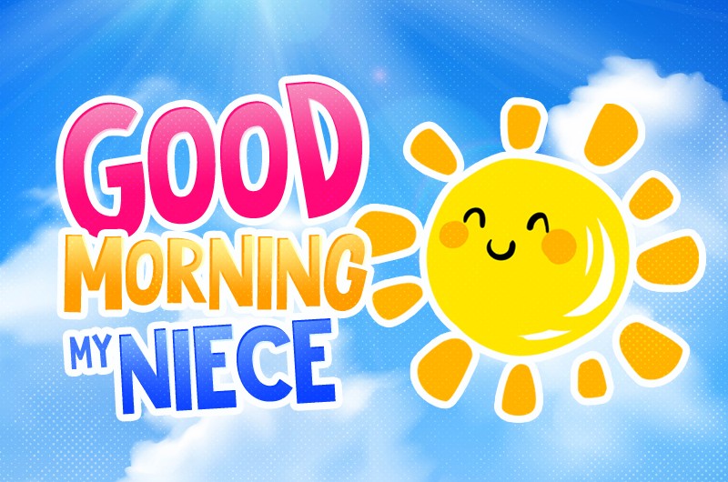 Good Morning Niece funny image with cartoon sun