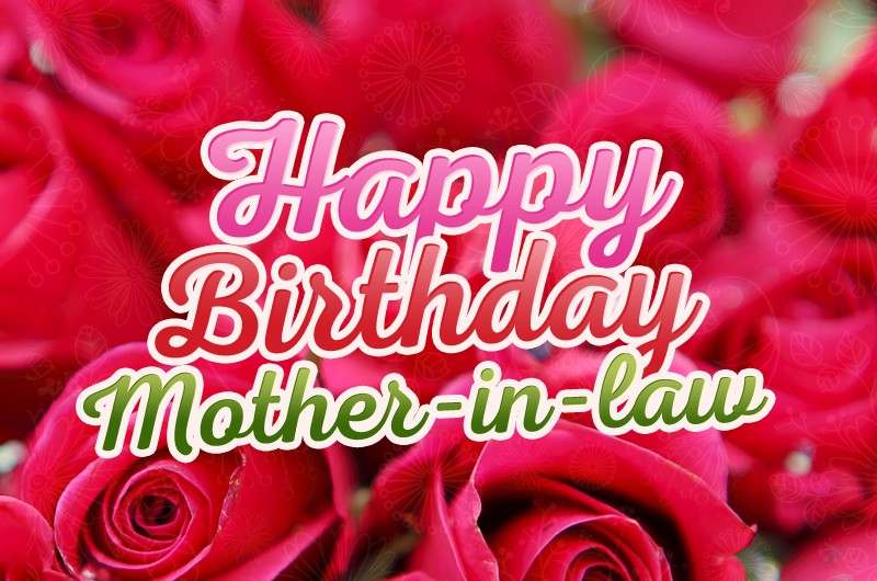 Happy Birthday Mother In Law Image with red roses
