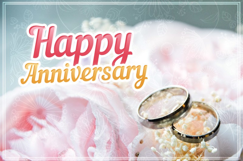 Happy Anniversary Image with wedding rings