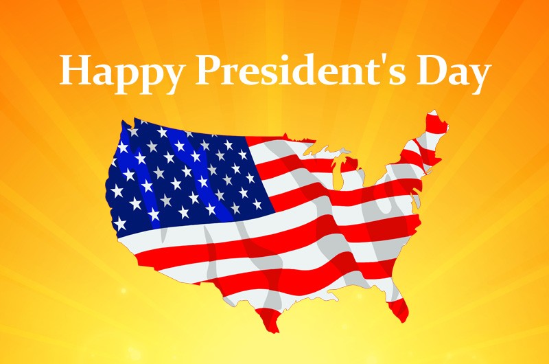 Happy President's Day Picture with United States map