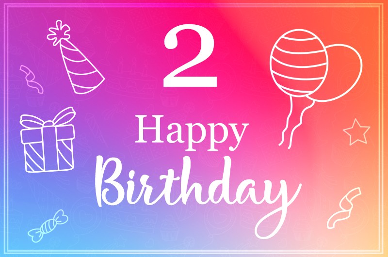 Happy 2nd Birthday greeting card