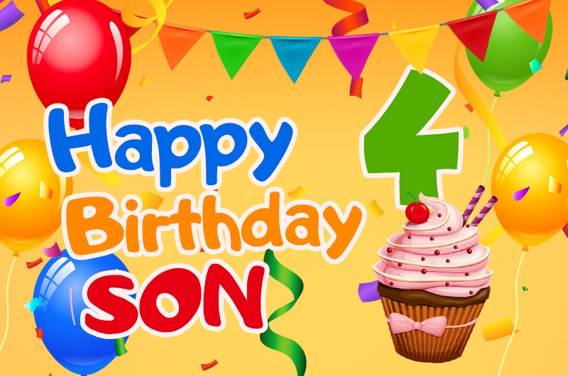 Happy 4th Birthday Son Image