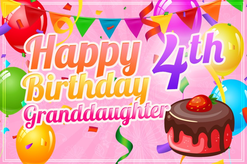 Happy 4th Birthday Granddaughter Image